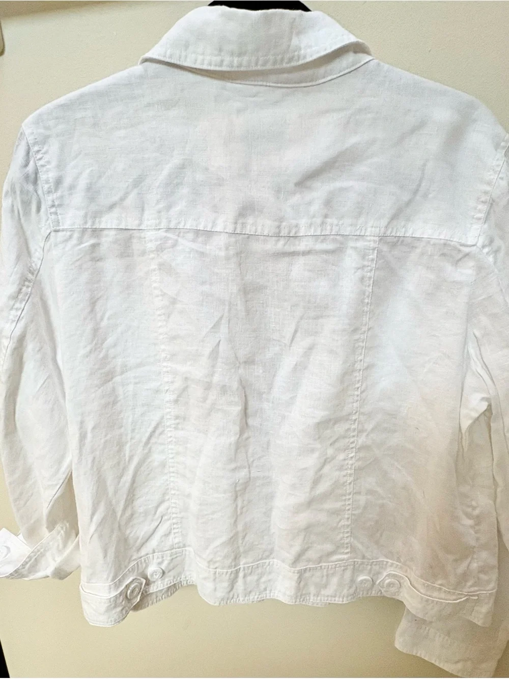 Rare Tommy Bahama White Linen Jacket—Two Palms Finished Edge - Picture 6 of 9